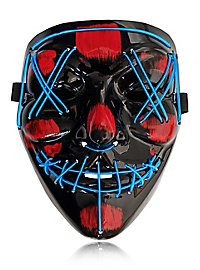 Halloween LED masker blauw