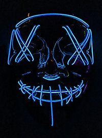 Halloween LED masker blauw