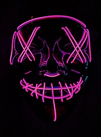 Halloween LED masker roze