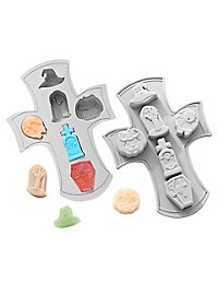 Halloween symbols silicone mould for ice cubes and baking 6-grid