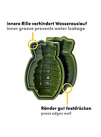 Hand grenade silicone mould for ice cubes and for baking 9 cm