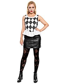 Harlekin Top Rudemønster