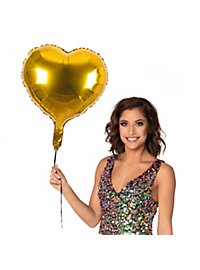 Hart folieballon goud