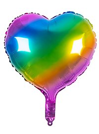Hart folieballon regenboog