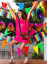 Hart folieballon regenboog