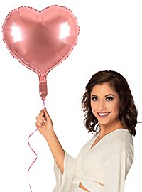Hart folieballon rosé