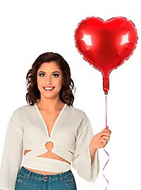 Heart foil balloon red