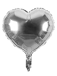 Heart foil balloon silver