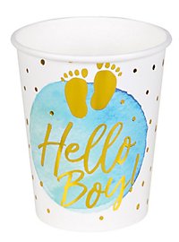 Hello Boy ! Gobelet en carton 6 pièces