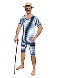 Heren Badpak Jaren 20 Blauw