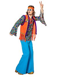 Hippie Hemd mit orangefarbener Weste