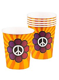 Hippie paper cups 6 pieces