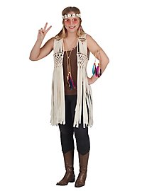 Hippie waistcoat with beads
