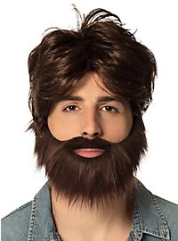 Hipster Fuldskæg Og Paryk