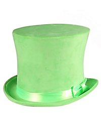 Høj hat i fløjl, neongrøn