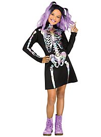 Holographic skeleton dress for girls