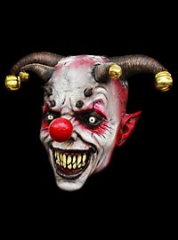 Horned Joker Clown Mask made of latex