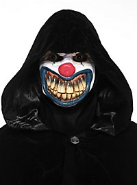 Horroclown Latexmaske mit schwarzem Umhang, Halloween-Set