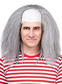Horror clown wig gray