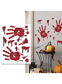 Impronte di mani insanguinate - adesivi decorativi
