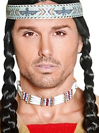 Indianer Halsband mit Holzperlen