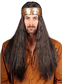 Indianer Perücke mit Stirnband