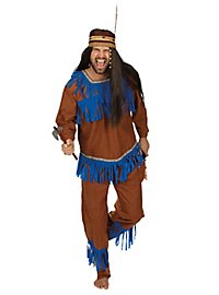 Indianerkostume Med Blå Frynser