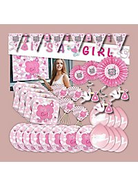 It's A Girl Baby Party Decoration Box pink 67 pieces