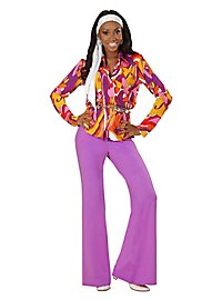 Jaren 70 Blouse Orchideeën