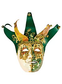 Jolly Carte Maschile verde bianco - Venezianische Maske