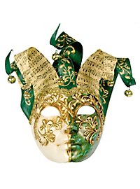 Jolly Colla verde bianco - Venezianische Maske