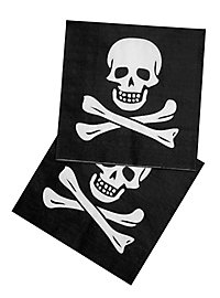 Jolly Roger pirate napkins 12 pieces