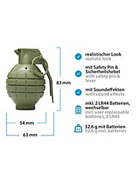 Jouet Grenade à main verte - Grenade GN, fausse grenade