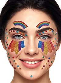 Joyas Faciales De Purpurina Arcoíris