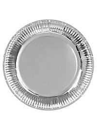 Kartonnen borden zilver 6 stuks
