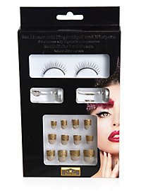 Kit de maquillage SFX paillettes-or