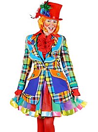 Knallbunt karierte Clownsjacke für Frauen