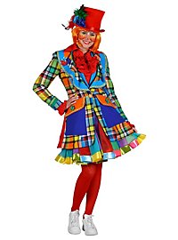 Knallbunt karierte Clownsjacke für Frauen