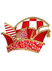 Komiteemütze Patchwork rot-weiß