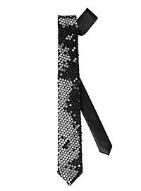 Krawatte Pailletten schwarz