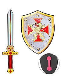 Kreuzritter Schwert & Schild aus Schaumstoff