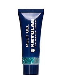 Kryolan gel glitterato acquamarina grosso