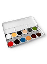 Kryolan Special Make-up Pallet for Latex, 12 colours