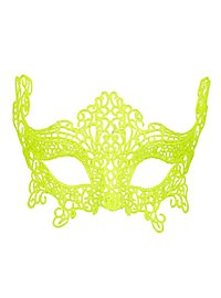 Lace mask neon-yellow