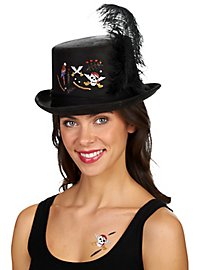 Ladies' top hat with pirate decoration