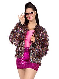 Lametta Disco Jakke Farverig