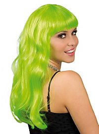 Lange Haare grün Perücke