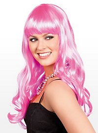 Lange Haare rosa Perücke