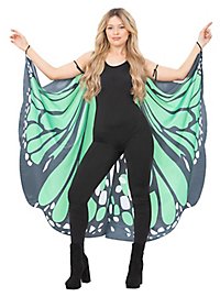 Large Butterfly Wings Made Of Green Fabric