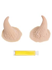 Latexhorn Dæmon Med Mastix Hudlim